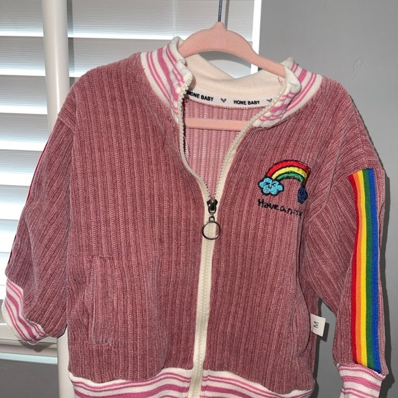 Kids Matching Set - Pink Rainbow Jacket - Picture 1 of 2
